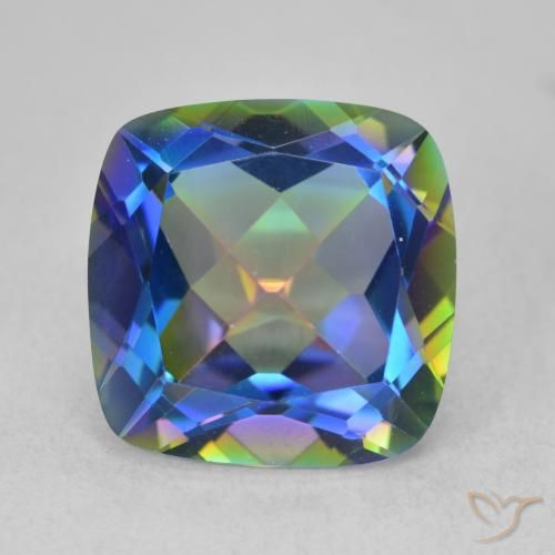 6.70ct 자연스러운 다색 신비한 석영, 방석, VVS