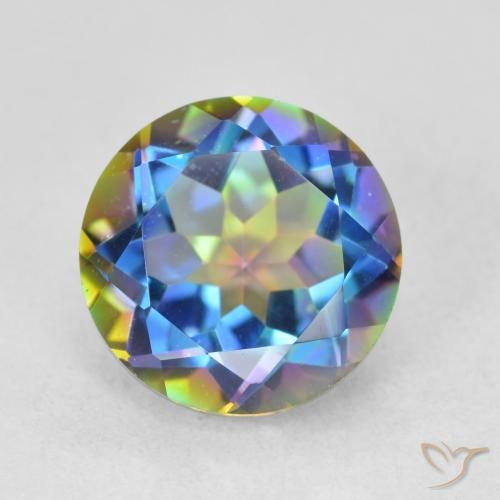 3.65ct 자연스러운 다색 신비한 석영, 둥근, VVS