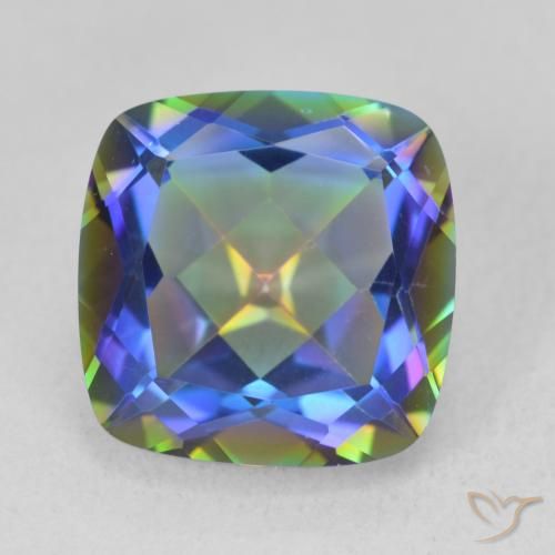 6.73ct 자연스러운 다색 신비한 석영, 방석, VVS