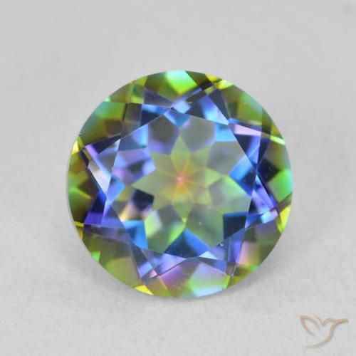 3.41ct 자연스러운 다색 신비한 석영, 둥근, VVS