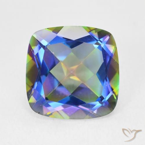 6.85ct 자연스러운 다색 신비한 석영, 방석, VVS