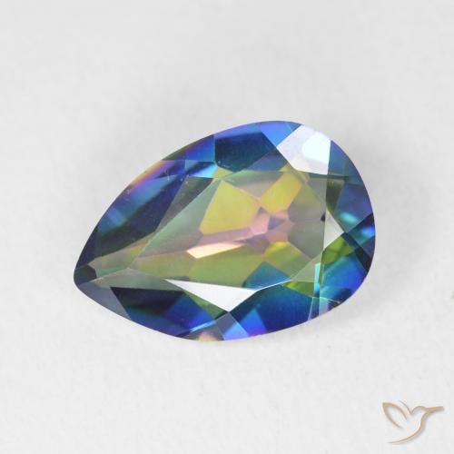2.57ct 자연스러운 다색 신비한 석영, 배 모양, VVS