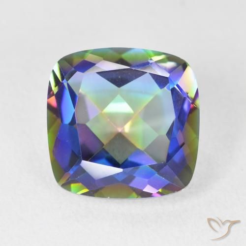 6.64ct 자연스러운 다색 신비한 석영, 방석, VVS