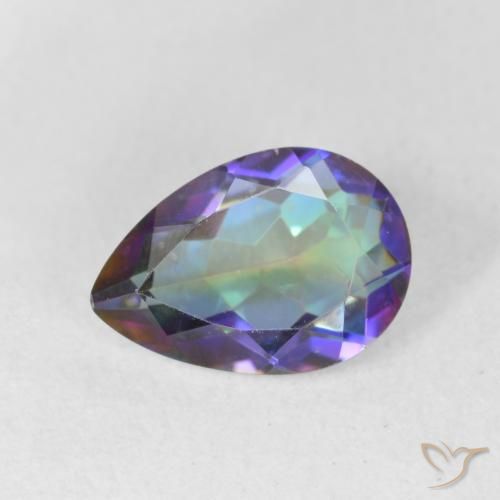1.78ct 자연스러운 다색 신비한 석영, 배 모양, VS