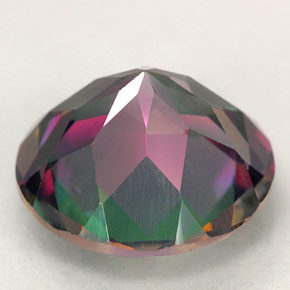 4.20캐럿 천연 탑 레인보우 미스틱 토파즈, 라운드 컷, 10.10 mm, VVS