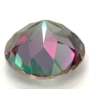 4.40캐럿 천연 탑 레인보우 미스틱 토파즈, 라운드 컷, 10.04 mm, VVS