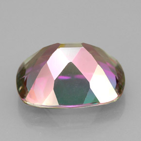 5.93캐럿 천연 탑 레인보우 미스틱 토파즈, 쿠션 컷, 12×9.9 mm, VVS-VS