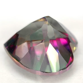 4.56캐럿 천연 탑 레인보우 미스틱 토파즈, 하트 모양, 10.1×10 mm, VVS