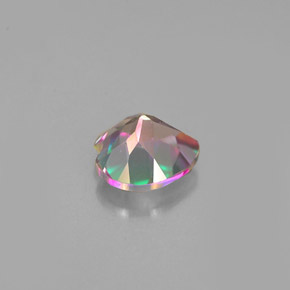 1.03캐럿 천연 탑 레인보우 미스틱 토파즈, 하트 모양, 6.2×6 mm, VVS