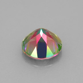 2.34캐럿 천연 탑 레인보우 미스틱 토파즈, 라운드 컷, 7.99 mm, VVS