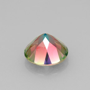 2.33캐럿 천연 탑 레인보우 미스틱 토파즈, 라운드 컷, 8.08 mm, VVS
