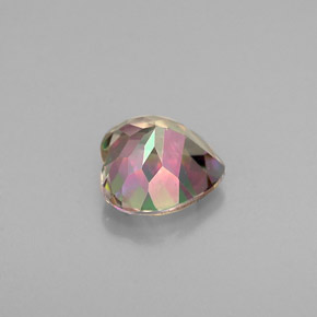 1.06캐럿 천연 탑 레인보우 미스틱 토파즈, 하트 모양, 6.2×6.1 mm, VVS-VS