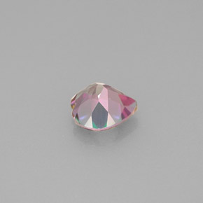 0.96캐럿 천연 탑 레인보우 미스틱 토파즈, 하트 모양, 6.2×6 mm, VVS-VS