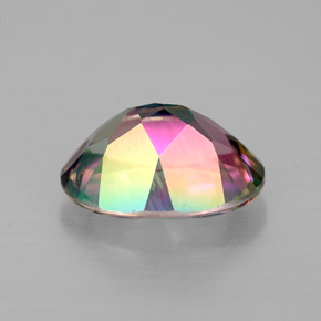2.12캐럿 천연 탑 레인보우 미스틱 토파즈, 타원형 컷, 9×7 mm, VVS-VS