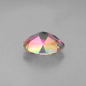 2.11캐럿 천연 탑 레인보우 미스틱 토파즈, 타원형 컷, 9×7 mm, VVS-VS