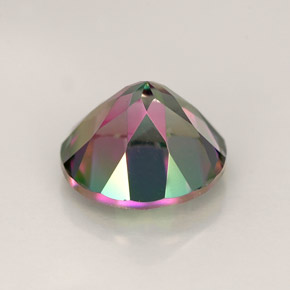 2.53캐럿 천연 멀티컬러 미스틱 토파즈, 라운드 컷, 8.14 mm, VVS-VS