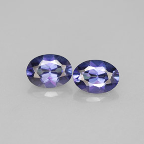 캐럿 천연 바이올렛 미스틱 토파즈 보석, 타원형 컷, VVS-VS