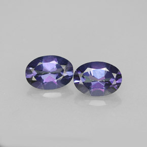 캐럿 천연 바이올렛 미스틱 토파즈 보석, 타원형 컷, 7.1×5 mm, VVS-VS