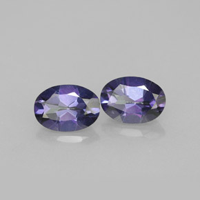 캐럿 천연 바이올렛 미스틱 토파즈 보석, 타원형 컷, 7.1×5 mm, VVS-VS