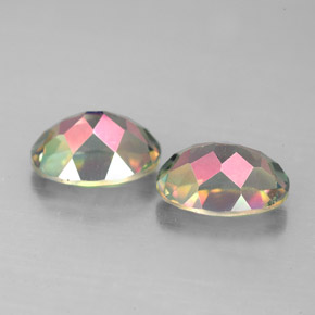 캐럿 천연 탑 레인보우 미스틱 토파즈 보석, 타원형 컷, 8.2×6.1 mm, VS