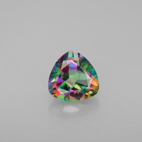 1.51캐럿 천연 탑 레인보우 미스틱 토파즈, 트릴리언, 7×7 mm, VVS-VS
