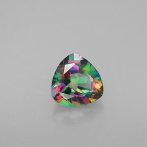 1.51캐럿 천연 탑 레인보우 미스틱 토파즈, 트릴리언, 7×7 mm, VVS-VS