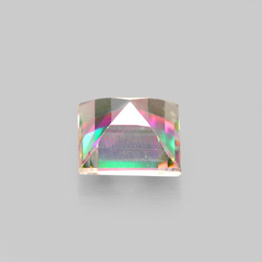 2.12캐럿 천연 탑 레인보우 미스틱 토파즈, 스퀘어, 7.1×7 mm, VS