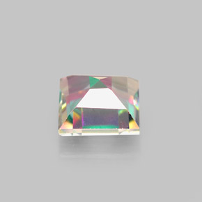 2.13캐럿 천연 탑 레인보우 미스틱 토파즈, 스퀘어, 7.1×7 mm, VS