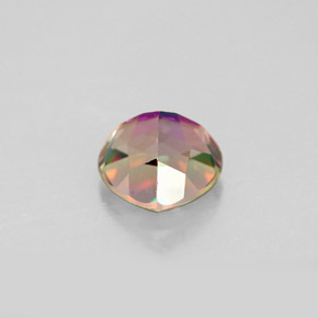 1.63캐럿 천연 탑 레인보우 미스틱 토파즈, 트릴리언, 7×7 mm, VS