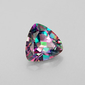 2.06캐럿 천연 탑 레인보우 미스틱 토파즈, 트릴리언, 8.1×7.9 mm, VS