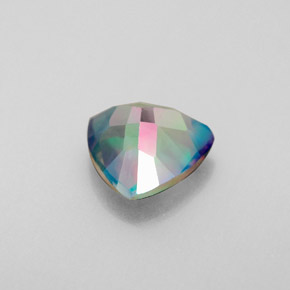 2.06캐럿 천연 탑 레인보우 미스틱 토파즈, 트릴리언, 8.1×7.9 mm, VS