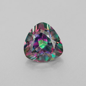 2.32캐럿 천연 탑 레인보우 미스틱 토파즈, 트릴리언, 8×7.9 mm, VS