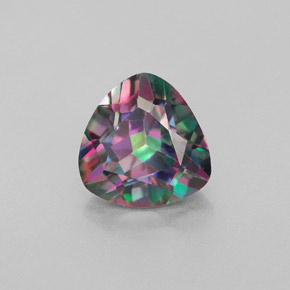 2.32캐럿 천연 탑 레인보우 미스틱 토파즈, 트릴리언, 8×7.9 mm, VS