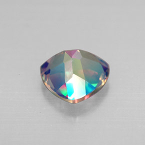 2.19캐럿 천연 탑 레인보우 미스틱 토파즈, 트릴리언, 8.1×8.1 mm, VS