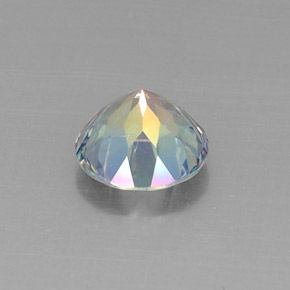 4.67캐럿 천연 탑 레인보우 미스틱 토파즈, 라운드 컷, 10.04 mm, VS