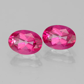 캐럿 천연 오렌지 라즈베리 미스틱 토파즈 보석, 타원형 컷, VVS