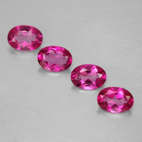 캐럿 천연 오렌지 라즈베리 미스틱 토파즈 보석, 타원형 컷, 7.1×5.1 mm, VVS