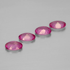캐럿 천연 오렌지 라즈베리 미스틱 토파즈 보석, 타원형 컷, 7.1×5.1 mm, VVS