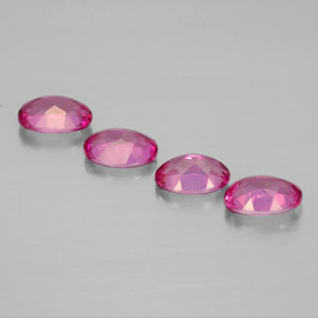 캐럿 천연 오렌지 라즈베리 미스틱 토파즈 보석, 타원형 컷, 6.9×5 mm, VVS