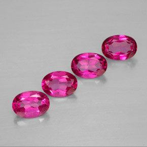캐럿 천연 오렌지 라즈베리 미스틱 토파즈 보석, 타원형 컷, 7×5 mm, VVS