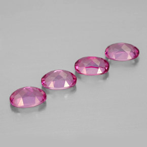 캐럿 천연 오렌지 라즈베리 미스틱 토파즈 보석, 타원형 컷, 7×5 mm, VVS