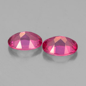 캐럿 천연 오렌지 라즈베리 미스틱 토파즈 보석, 타원형 컷, 7×5.1 mm, VVS