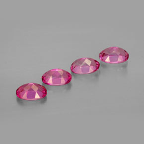 캐럿 천연 오렌지 라즈베리 미스틱 토파즈 보석, 타원형 컷, 7.1×5.2 mm, VVS