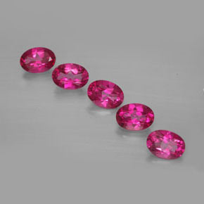 캐럿 천연 오렌지 라즈베리 미스틱 토파즈 보석, 타원형 컷, 7.1×5.1 mm, VVS