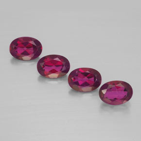 캐럿 천연 오렌지 라즈베리 미스틱 토파즈 보석, 타원형 컷, 7.1×5.1 mm, VVS-VS