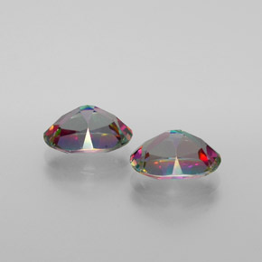 캐럿 천연 여러 가지 빛깔의 무지개 신비한 토파즈 보석, 타원형 컷, VVS-VS