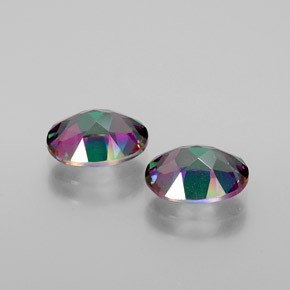 캐럿 천연 여러 가지 빛깔의 무지개 신비한 토파즈 보석, 타원형 컷, VVS-VS