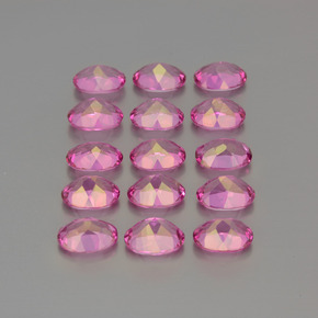 캐럿 천연 보랏빛 핑크 미스틱 토파즈 보석, 타원형 컷, 9.1×7 mm, VVS-VS