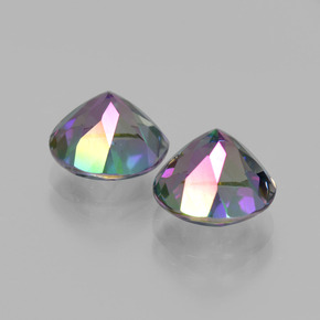 캐럿 천연 무지개 신비한 토파즈 보석, 라운드 컷, VVS-VS