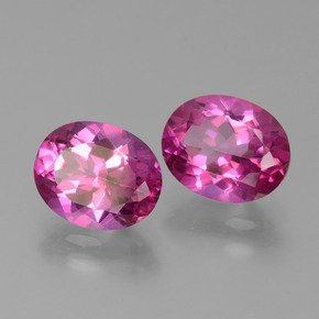 캐럿 천연 퍼플리쉬 핑크 미스틱 토파즈 보석, 타원형 컷, VS
